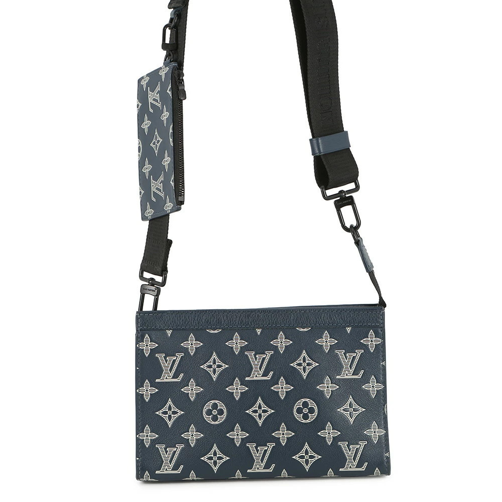 Louis Vuitton Shoulder Bag Monogram Shadow Black Gaston Wearable Wallet